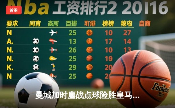 曼城加时鏖战点球险胜皇马，挺进欧冠四强